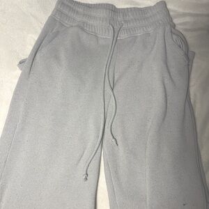 hollister grey waffle knit sweatpants wide leg
